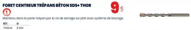 Foret Centreur Trépans Béton Sds+Thor offre à 9€ sur Au Forum du Bâtiment