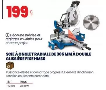 Scheppach - Scie A Onglet Radiale De 305 Mm A Double Glissiere FIXE HM30 offre à 199€ sur Au Forum du Bâtiment