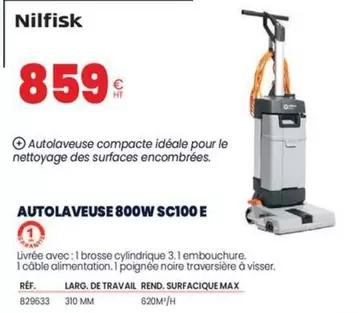 Nilfisk - Autolaveuse 800w Sc100 E offre à 859€ sur Au Forum du Bâtiment