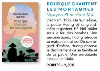 Pour Que Chantent Les Montagnes offre à 9,3€ sur Maison de la Presse