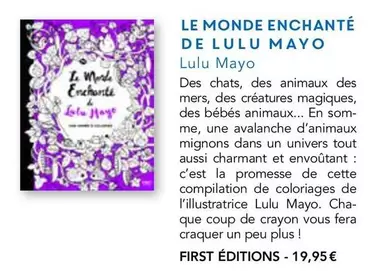 Le Monde Enchanté De Lulu Mayo offre à 19,95€ sur Maison de la Presse