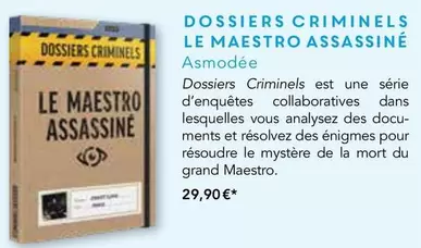 Dossiers Crmineles offre à 29,9€ sur Maison de la Presse