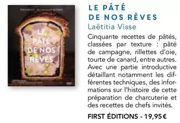 Le Pates - Le Pâté De Nos Reves offre à 19,95€ sur Maison de la Presse