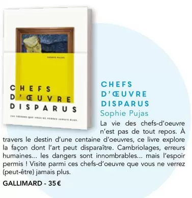 Gallimard - Chefs D'écuvre offre à 35€ sur Maison de la Presse