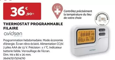 Dim - Thermostat Programmable Filaire