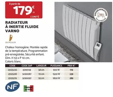 Dim - Radiateur À Inertie Fluide Varno