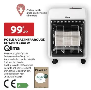 Dim - Poêle À Gaz Infrarouge GH7415RM 4100 W