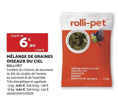 Rolli -  Pet - Mélange De Graines Oiseaux Du Ciel