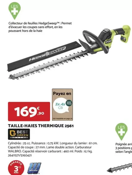 Ryobi - Taille-haie Thermique 2561