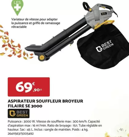 Best Of Crest SE 3000 : Aspirateur Souffleur Broyeur Filaire - Performance et Efficacité