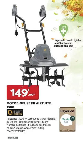 payez - Motobineuse Filaire Mte 1500