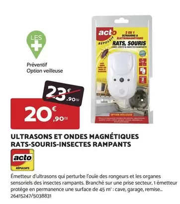 Ultrasons et Ondes Magnétiques : Solution Efficace pour Éliminer Rats, Souris et Insectes Rampants