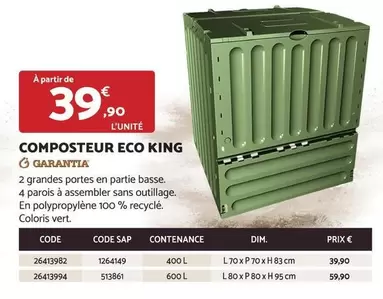 Garantia - Composteur Eco King