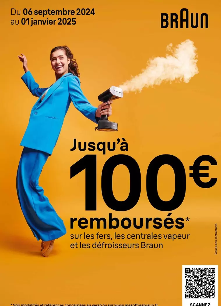 Braun - Sur Les Fers Les Centrales Vapeur Et Les Défroisseurs offre à 100€ sur PRO&Cie