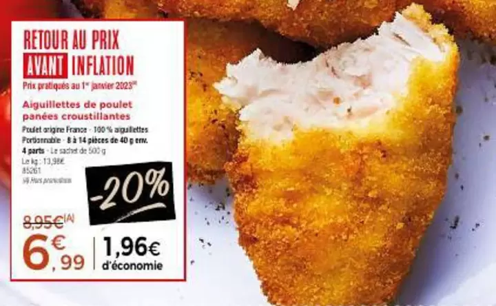 Aiguillettes De Poulet offre à 6,99€ sur Maison Thiriet