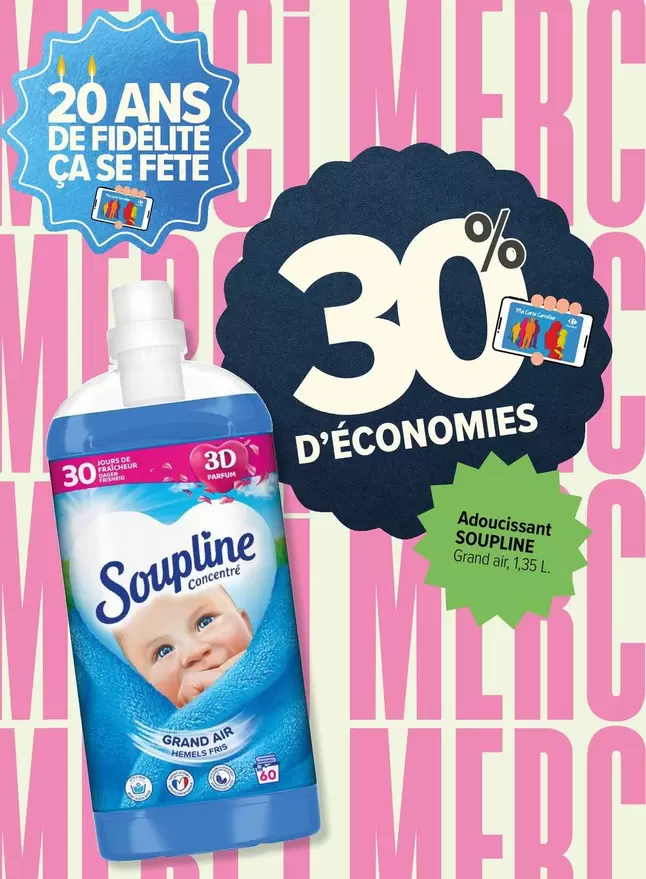 Soupline - Adoucissant offre sur Carrefour Contact