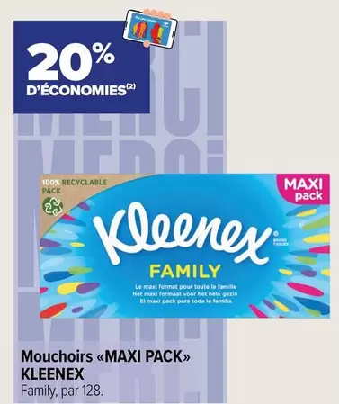 Kleenex - Mouchoirs Maxi Pack offre sur Carrefour Contact