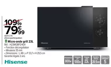 Hisense - Micro-onde Grill 23l