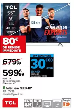 TCL - Téléviseur Qled 4k