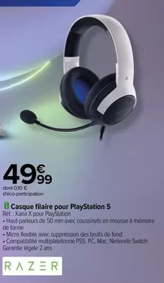 Nintendo - Casque Filaire Pour Playstation 5