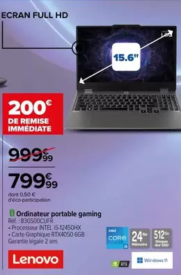 Lenovo - Ordinateur Portable Gaming