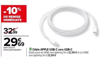 Apple - Câble Aspelle Usb-c Vers Usb-c