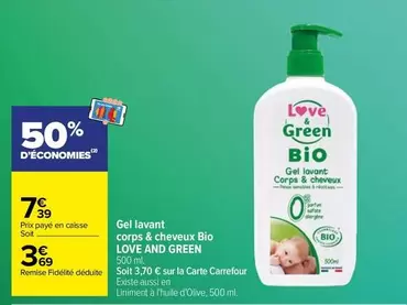 Carrefour - Gel Lavant Corps & Cheveux Bio