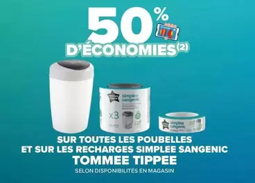 Promo sur les recharges Sangenic Tommee Tippee : efficacité et simplicité pour toutes les poubelles