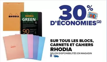 Rhodia - Sur Tous Les Blocs, Carnets Et Cahiers