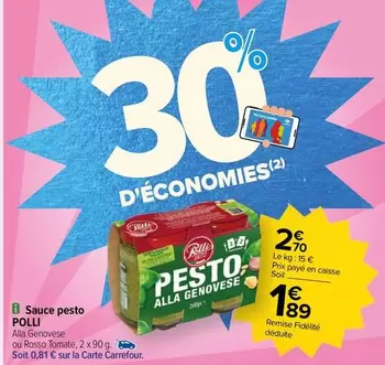 Carrefour - Sauce Pesto