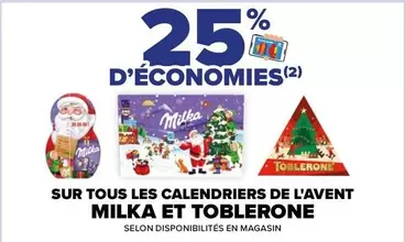 Milka et Toblerone : Découvrez les Calendriers de l'Avent 2023 avec Promotions Exclusives