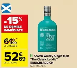 Scotch Whisky Single Malt 'the Classic Laddie' - Un whisky écossais emblématique, riche en saveurs et tradition.