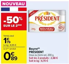 Président - Beurre