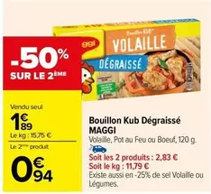 maggi - bouillon kub dégraissé