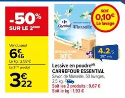 carrefour - lessive en poudre essential