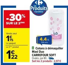 carrefour - soft cotons à démaquiller maxi duo