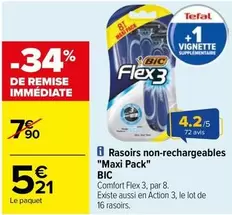 bic - rasoirs non-rechargeables "maxi pack"