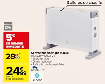 klindo - convecteur électrique mobile