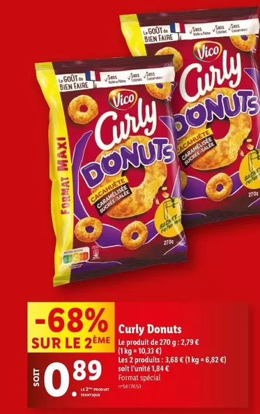 Vico - Curly Donuts offre à 1,84€ sur Lidl