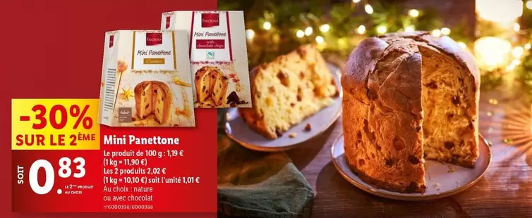 Mini Panatonne offre à 1,19€ sur Lidl