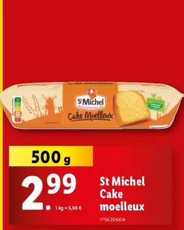 St Michel - Cake Moelleux offre à 2,99€ sur Lidl