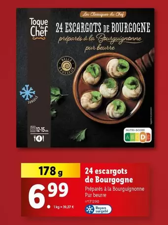 Toque Du Chef - 24 Escargots De Bourgogne