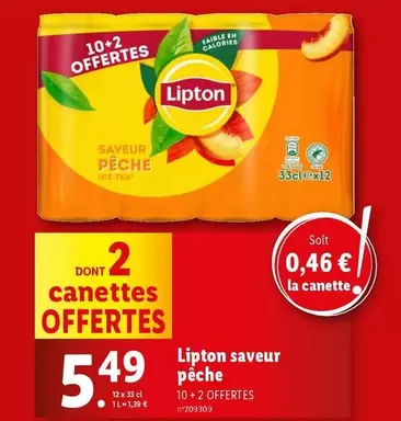 Lipton - Saveur Pêche