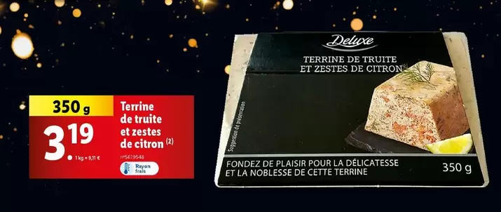 Deluxe - Terrine De Truite De Zestes De Citron