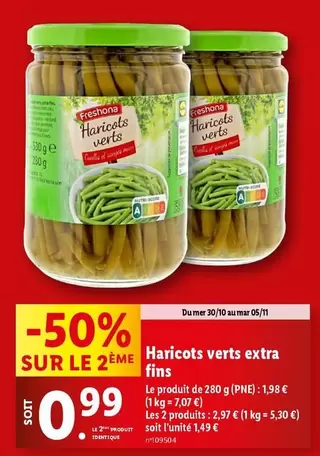 Freshona - Haricots Verts Extra Fins