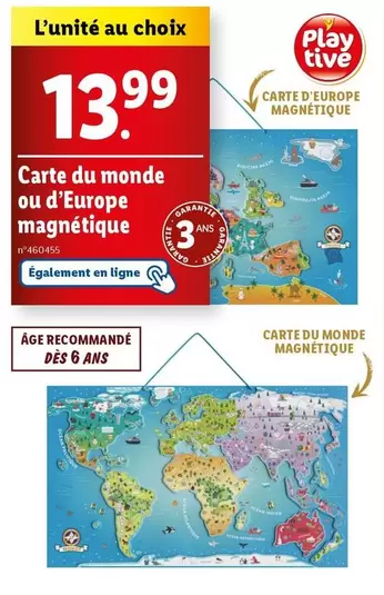 Carte Du Monde Ou D'europe Magnetique