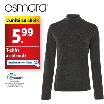 esmara - t-shirt à col roulé