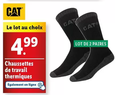 cat - chaussettes de travail thermiques