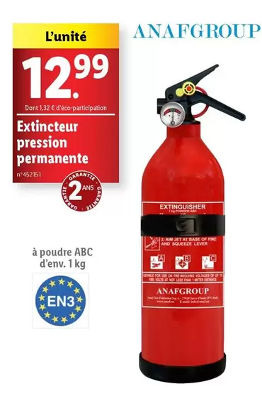 Anafagroup - Extincteur Pression Permanente