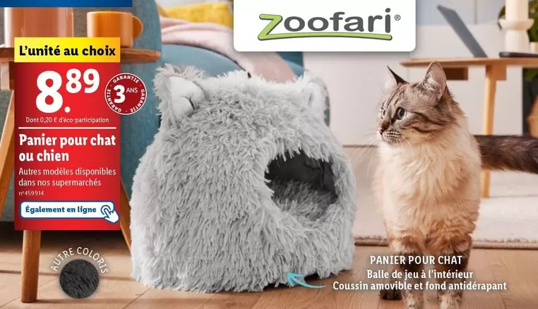 zoofari - panier pour chat ou chien